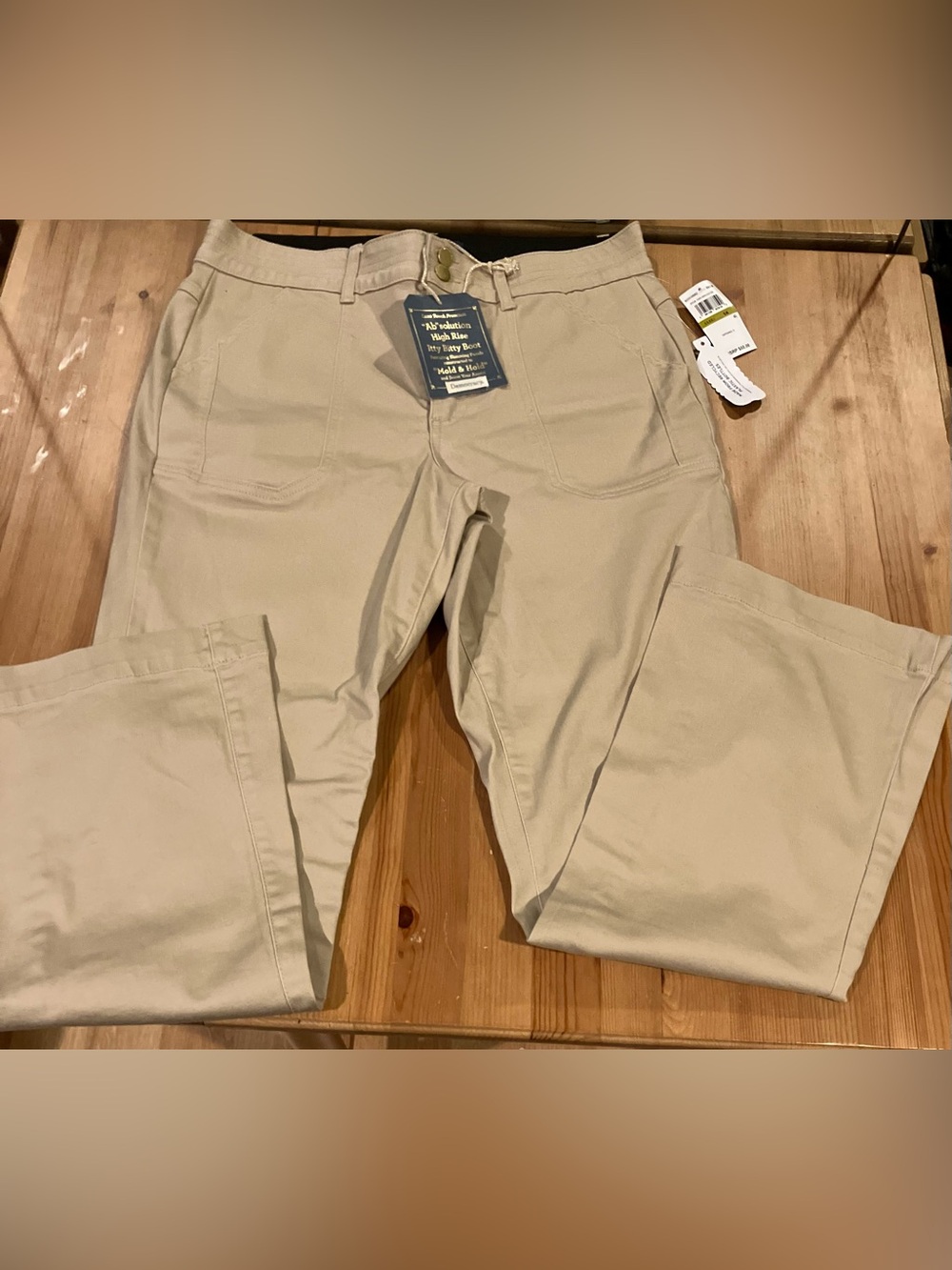 NWT Democracy Ab-solution High-Rise Itty Bitty Boot Utility Pants in Khaki SZ 14